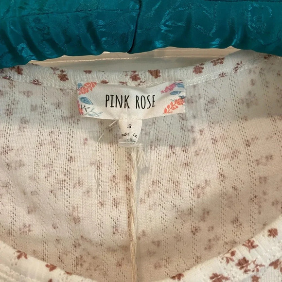 Pink Rose Crop Top small - Picture 3 of 8